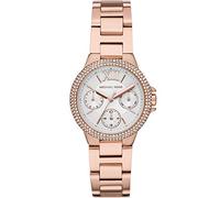 Michael Kors Reloj Cuarzo Mujer 33.00mm con dial Analógico Blanco y Correa de Pulsera de Metal Rose Gold MK6845