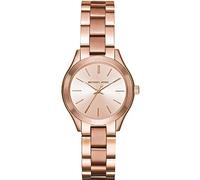 Michael Kors - Reloj Delgado de Pasarela para Mujer con 3 Asas y Correa de Acero Inoxidable en Oro Rosa MK3513
