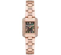 Michael Kors Reloj Emery para Mujer, Movimiento de Cuarzo a Tres Agujas con Correa de Acero Inoxidable, 22 mm, Tono Dorado Rosa