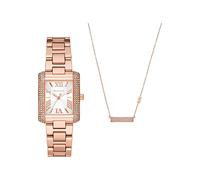 Michael Kors Reloj Emery para Mujer, 33mm Movimiento de Cuarzo a Tres Agujas con Correa de Acero Inoxidable o Piel