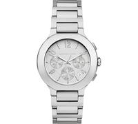 Michael Kors Reloj Gramercy para Mujer, Movimiento cronógrafo de Cuarzo con Correa de Acero Inoxidable, 40 mm, Tono Plateado