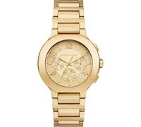 Michael Kors Reloj Gramercy para Mujer, Movimiento cronógrafo de Cuarzo con Correa de Acero Inoxidable, 40 mm, Tono Oro