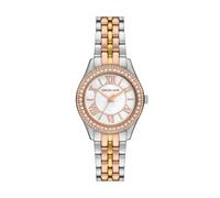 Michael Kors Reloj Harlowe para Mujer, Movimiento de Cuarzo a Tres Agujas con Correa de Acero Inoxidable o Piel, 33 mm, Tono Dorado y Tono Plateado