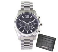 Michael Kors Reloj Hombre Set MK1091SET Chrono 45 mm Ø Tarjetero Nuevo EMBALA...