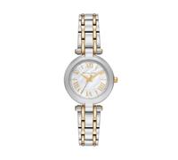 Michael Kors Reloj Laney para Mujer, Movimiento de Cuarzo a Tres Agujas con Correa de Acero Inoxidable, Plata y Tono Dorado