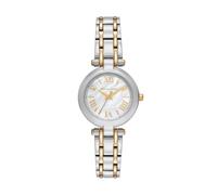 Michael Kors Reloj Laney para Mujer, Movimiento de Cuarzo a Tres Agujas con Correa de Acero Inoxidable, 30 mm, Plata y Tono Dorado