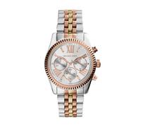Michael Kors - Reloj Lexington cronógrafo de Cuarzo con Correa de Acero Inoxidable en Tonos Plateados y Dorados para Mujer MK5735