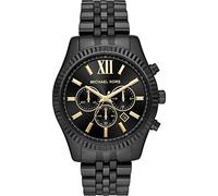 Michael Kors Reloj Lexington para Hombre, Movimiento cronógrafo de Cuarzo de 44 mm con Correa de Acero Inoxidable