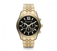 Michael Kors Reloj Lexington para Hombre, Movimiento cronógrafo de Cuarzo de 45 mm con Correa de Acero Inoxidable