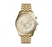 Michael Kors Reloj Lexington para Hombre, Movimiento cronógrafo de Cuarzo de 45 mm con Correa de Acero Inoxidable