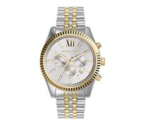 Michael Kors Reloj Lexington para Hombre, Movimiento cronógrafo de Cuarzo de 45 mm con Correa de Acero Inoxidable
