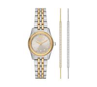 Michael Kors Reloj Lexington para Mujer, 26mm Movimiento de Cuarzo a Tres Agujas con Correa de Acero Inoxidable, Tono Dorado y Tono Plateado, 26 mm