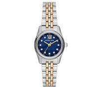 Michael Kors Reloj Lexington para Mujer, 26mm Movimiento de Cuarzo a Tres Agujas con Correa de Acero Inoxidable, Azul Cerceta y Tono Plateado, 26 mm