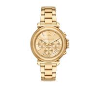Michael Kors Reloj Maren para Mujer, Movimiento cronógrafo de Cuarzo con Correa de Acero o Piel, Tono Oro, 40 mm
