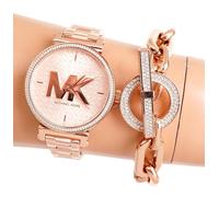 Michael Kors Reloj Pulsera Mujer MK4335 Sofie IP Oro Rosa Analógico Nuevo