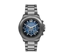 Michael Kors Reloj Sage para Hombre, Movimiento cronógrafo de Cuarzo de 44 mm con Correa de Acero Inoxidable, 44 mm, Gris Oscuro