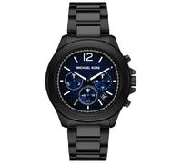 Michael Kors Reloj Sage para Hombre, Movimiento cronógrafo de Cuarzo de 44 mm con Correa de Acero Inoxidable, 44 mm, Negro Mate