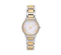 Michael Kors Reloj Sage para Mujer, Movimiento trifásico de Cuarzo con Correa de Acero o Piel, 31 mm, Plata y Tono Dorado