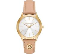 Michael Kors Reloj Slim Runway para Mujer, 38 mm, Movimiento trifuncional de Cuarzo con Correa de Piel, 38 mm, Rosa Rubor