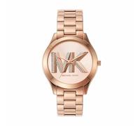 Michael Kors Reloj Slim Runway para Mujer, 42 mm, Movimiento de Cuarzo a Tres Agujas con Correa de Acero Inoxidable, 42 mm, Tono Oro Rosa