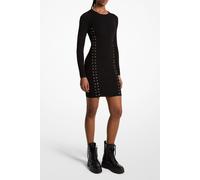 Michael Kors Ribbed Long Sleeve Dress In Black Talla: XS | Mini Vestidos Outlet | Mujer | Negro