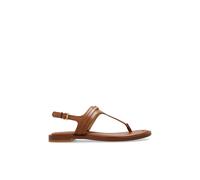 Michael Kors Mandy - Sandalias Planas para Mujer, Equipaje, 38.5 EU
