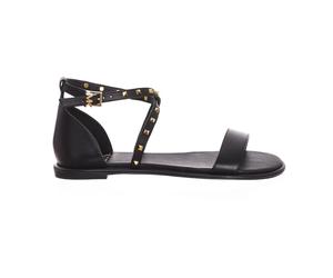 Michael Kors - Sandalia plana de cuero con tachuelas Astrid - Shoes - Mujer - Negro - 36 1/2 EU -