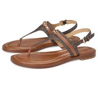 Michael Kors Mandy - Sandalias planas para mujer, Marrón/Equipaje, 36.5 EU