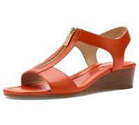 Michael Kors Sandalias de cuña Berkley para mujer, Mimosa, 37 EU