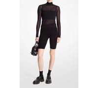 Michael Kors Sheer Long Sleeve Top In Black Talla: XS | Blusas Outlet | Mujer | Negro