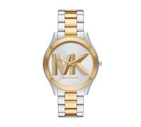 Michael Kors Slim Runway Reloj para mujer de acero inoxidable bicolor y tres manecillas (Modelo: MK4735)