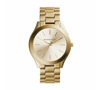 Michael Kors - Slim Runway Three Hand con Correa de Acero Inoxidable en Tono Dorado para Mujer MK3179