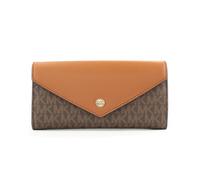 Michael kors sobre continental cartera grande ? mk signature marrón