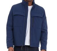 Michael Kors Soft Shell Jacket, Wind and Water Resistant Coat Chaqueta, Azul, L para Hombre