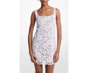Michael Kors Square Neck Mini Dress With Lace Detail In White Talla: 34 | Mini Vestidos Outlet | Mujer | Blanco