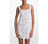Michael Kors Square Neck Mini Dress With Lace Detail In White Talla: 36 | Mini Vestidos Outlet | Mujer | Blanco
