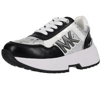 Michael Kors Tenis Cosmo Maddy para mujer, Plateado Meatallic/Negro, 5 Big Kid