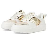 Michael Kors Tenis Emmet Rumi para niña, Blanco/Dorado, 4 Big Kid