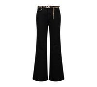 Michael Kors- Vaqueros Acampanados con Cinturón de Cadena- Trousers- Mujer- Negro- M- Vaqueros Acampanados con Cinturón de Cadena