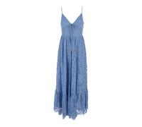 Michael Kors- Vestido Maxi con Cuello en V- Dresses- Mujer- Azul- S- Vestido Maxi con Cuello en V