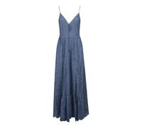 Michael Kors- Vestido Maxi de Encaje Floral con Cordones- Dresses- Mujer- Azul- XS- Vestido Maxi de Encaje Floral con Cordones