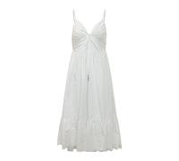 Michael Kors- Vestido midi de popelina de algodón- Dresses- Mujer- Blanco- M- Vestido midi de popelina de algodón