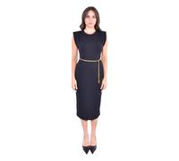 Michael Kors- Vestido Mini con Cinturón de Cadena- Dresses- Mujer- Negro- M- Vestido Mini con Cinturón de Cadena