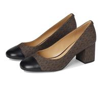 Michael Kors Zapatos de tacón Perla Flex para mujer, Negro/Marrón, 36 EU
