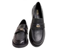 Michael Kors Zapatos Mocasines Bailarina Eden Loafer Cuero Negro Gr.41 Nuevo