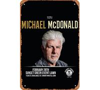 Michael McDonald - Póster de metal retro con diseño de música de 8 x 12 pulgadas