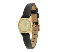 Michael Kors Reloj Lexington para Mujer, Movimiento de Cuarzo de Tres Agujas de 19 mm con Correa de Acero Inoxidable o Piel, Negro y Dorado, 19 mm
