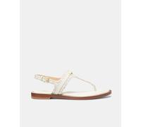 Michael Michael Kors Sandalias planas Mandy de mujer con estampado logo MK. Natural 39/8,5