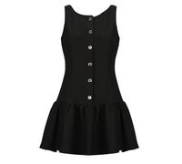 MICHAEL Michael Kors Vestido BTN FNT DROP WAIST MINI in Negro EU M
