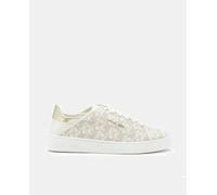 Michael Michael Kors Zapatillas Jenny de mujer tipo casco bajas logo estampado. Beige 40/9
